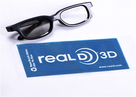 Gerçek 3d Gözlükler İçin Özel Poli Çanta Ambalajı Aşındırıcı Olmayan Isıl Yapıştırılabilir